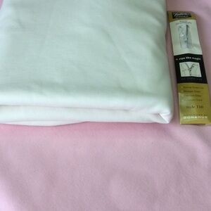 FINAL SALE PRICE Cream Double Knit Fabric + Zipper Lot
